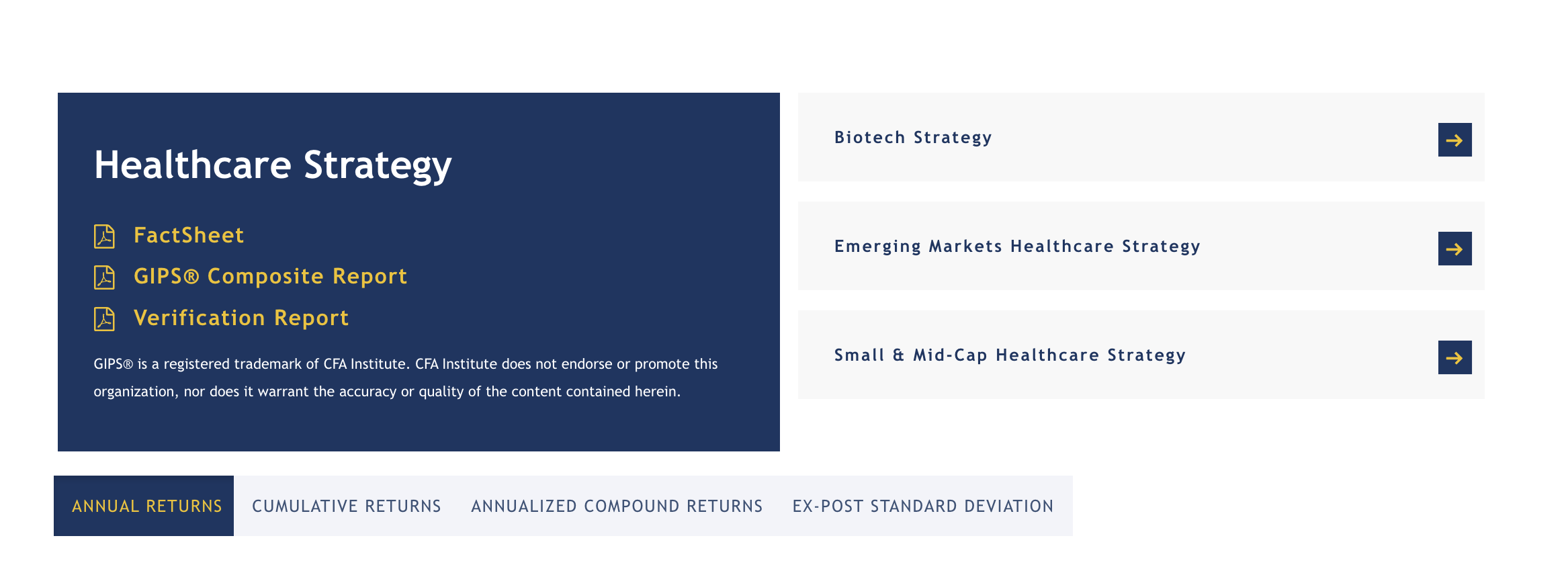 Healthcare Strategy, documents financiers et stratégies associées